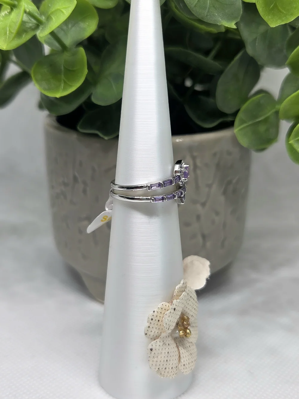 BP Vintage-Inspired Purple Crystal Wrap Ring